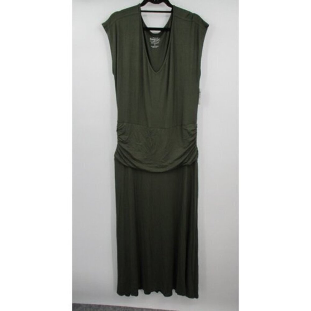 Torrid Womens Dress Super Soft Knits Green Short Sleeve Plus Size 2X Stretch New